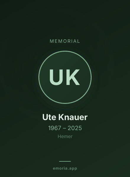 Memorial portrait of Ute Knauer