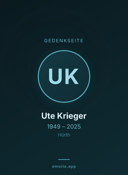 Gedenkportrait von Ute Krieger
