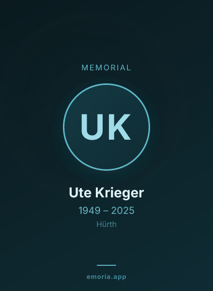Memorial portrait of Ute Krieger