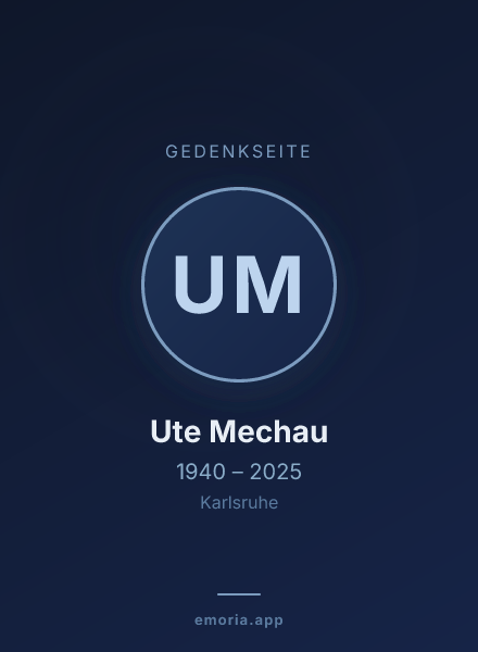 Gedenkportrait von Ute Mechau