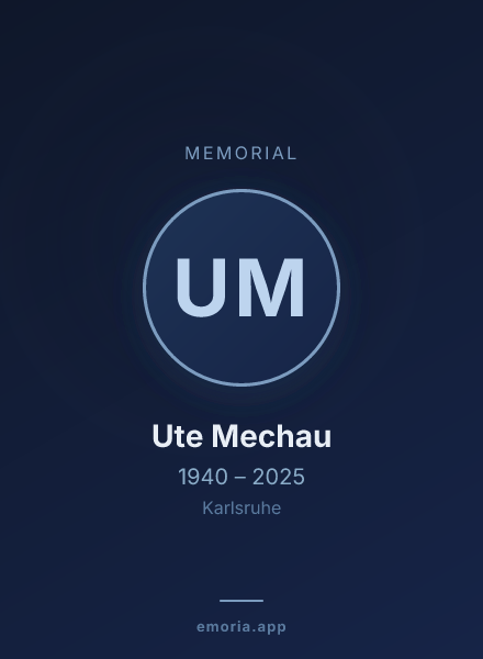 Memorial portrait of Ute Mechau