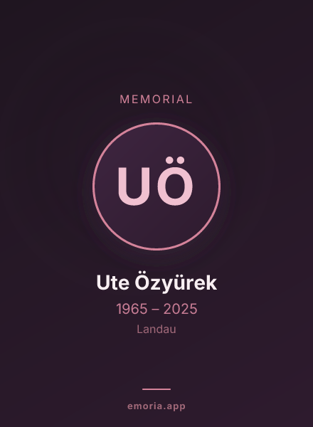 Memorial portrait of Ute Özyürek