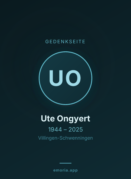 Gedenkportrait von Ute Ongyert