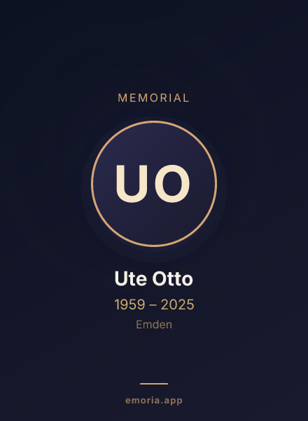 Memorial portrait of Ute Otto