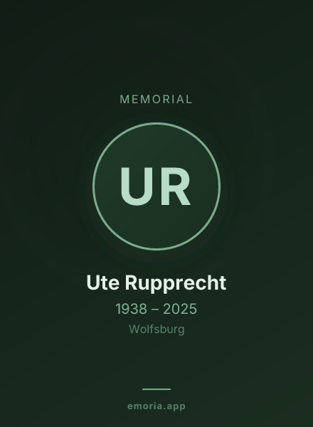 Memorial portrait of Ute Rupprecht