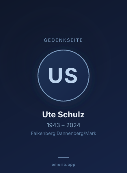 Gedenkportrait von Ute Schulz