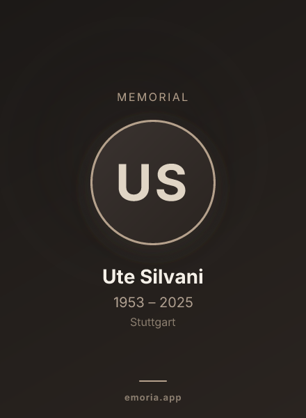 Memorial portrait of Ute Silvani