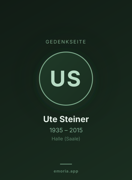 Gedenkportrait von Ute Steiner