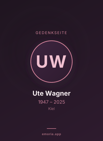 Gedenkportrait von Ute Wagner