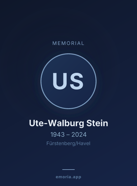 Memorial portrait of Ute-Walburg Stein