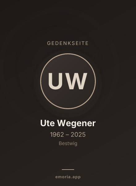 Gedenkportrait von Ute Wegener