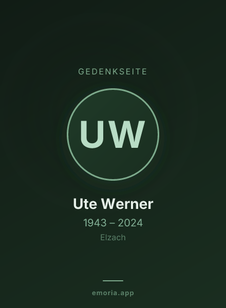 Gedenkportrait von Ute Werner