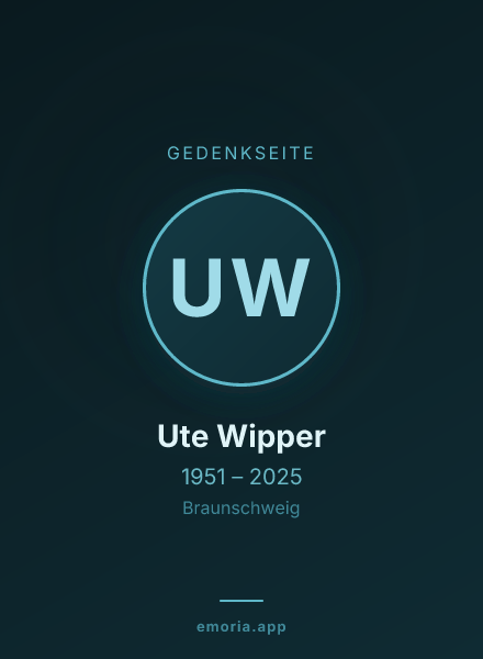 Gedenkportrait von Ute Wipper