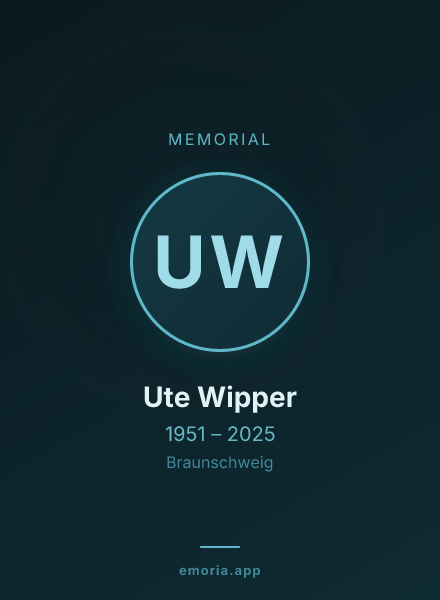 Memorial portrait of Ute Wipper