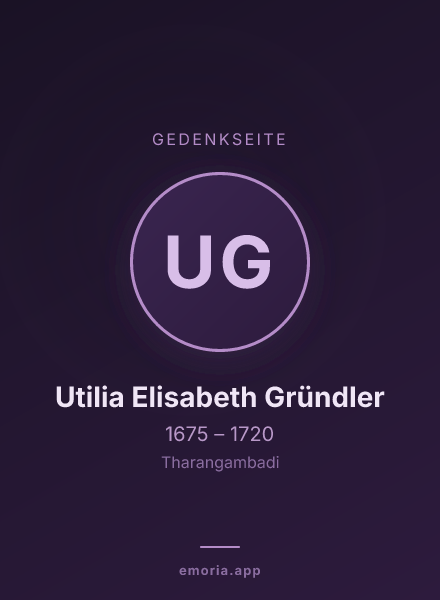 Gedenkportrait von Utilia Elisabeth Gründler