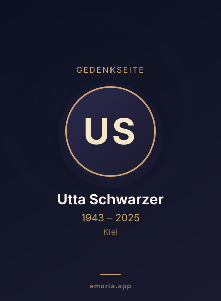 Gedenkportrait von Utta Schwarzer