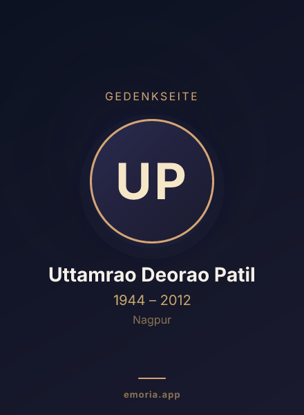 Gedenkportrait von Uttamrao Deorao Patil
