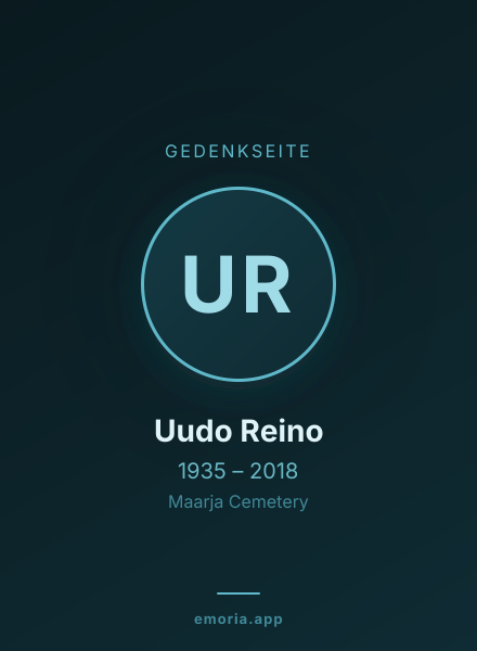 Gedenkportrait von Uudo Reino