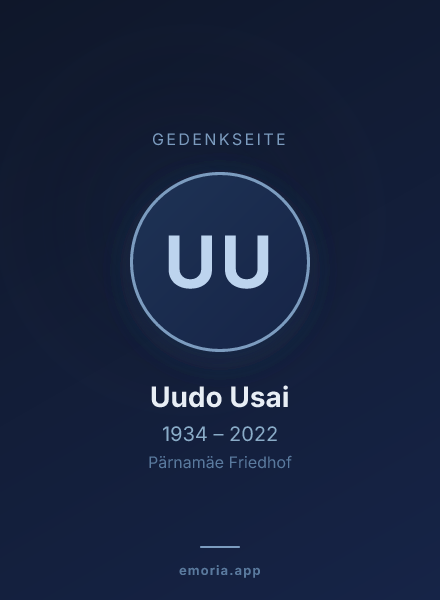 Gedenkportrait von Uudo Usai