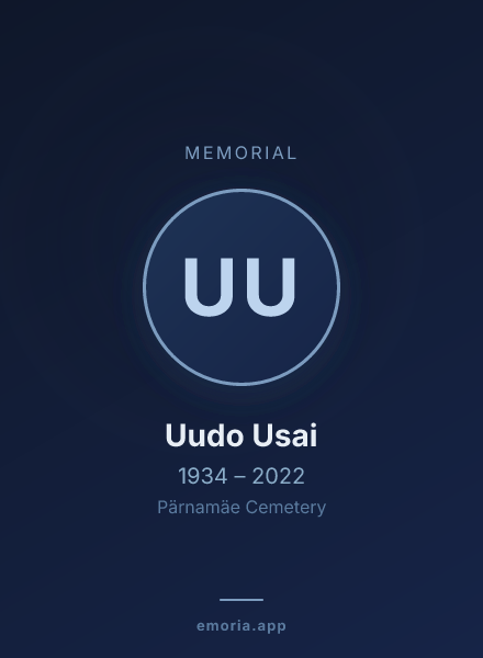 Memorial portrait of Uudo Usai