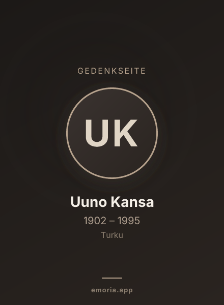 Gedenkportrait von Uuno Kansa
