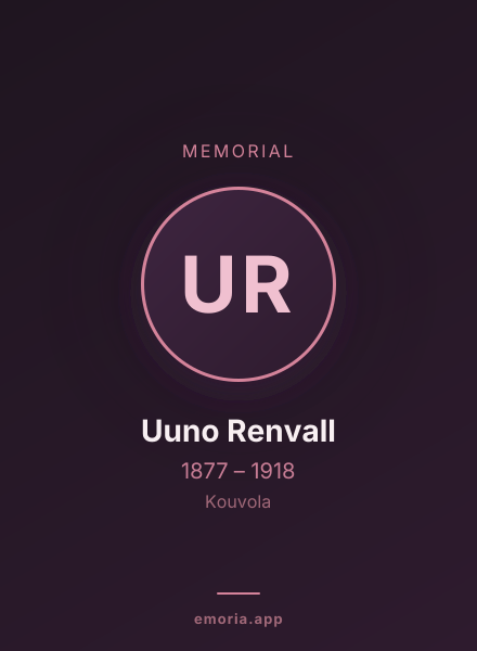 Memorial portrait of Uuno Renvall