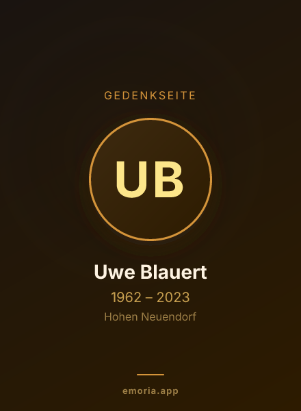 Gedenkportrait von Uwe Blauert