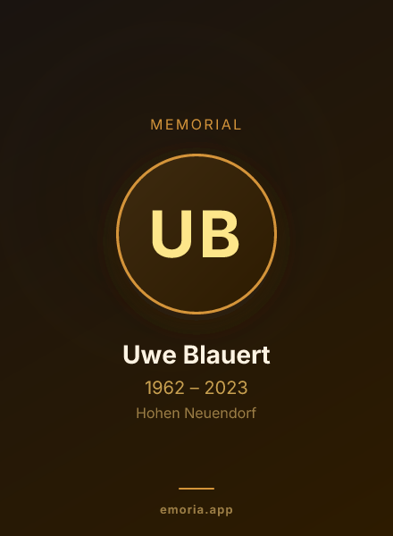 Memorial portrait of Uwe Blauert