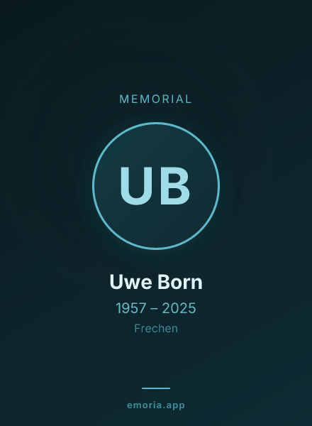 Memorial portrait of Uwe Born