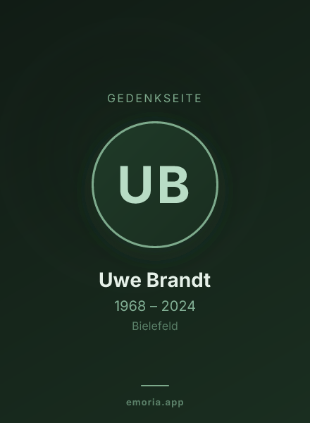 Gedenkportrait von Uwe Brandt