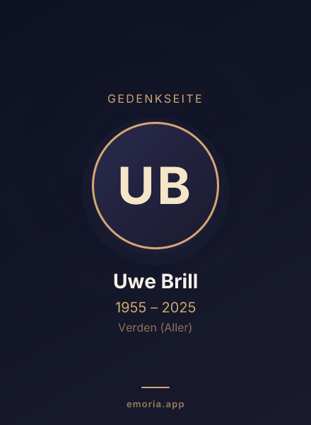 Gedenkportrait von Uwe Brill