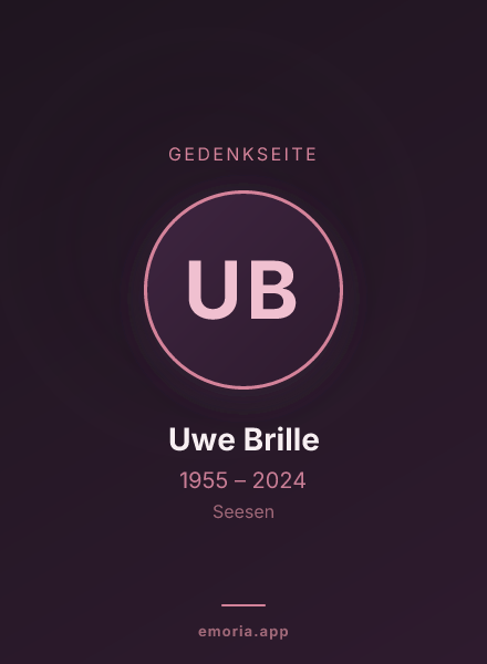 Gedenkportrait von Uwe Brille
