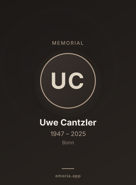 Memorial portrait of Uwe Cantzler