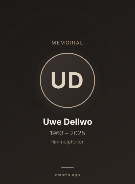Memorial portrait of Uwe Dellwo