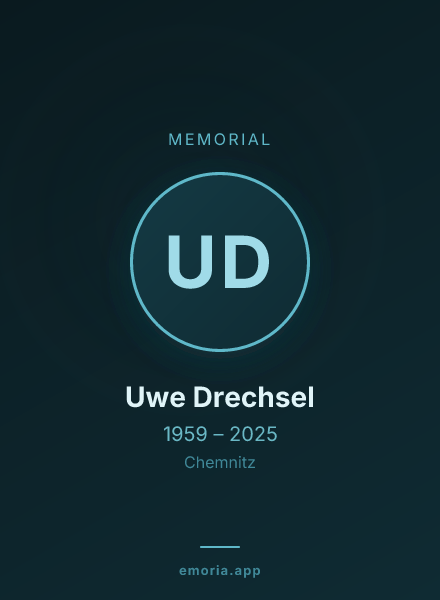 Memorial portrait of Uwe Drechsel
