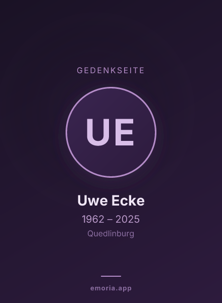 Gedenkportrait von Uwe Ecke