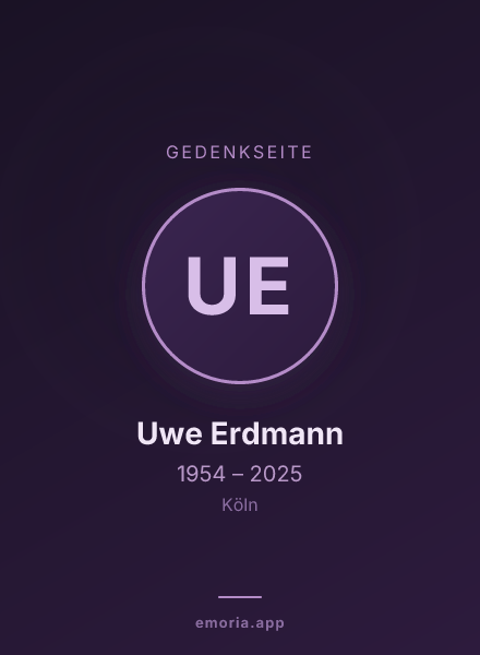 Gedenkportrait von Uwe Erdmann