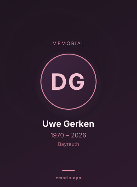 Memorial portrait of Dr. Uwe Gerken