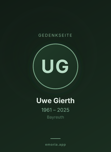 Gedenkportrait von Uwe Gierth