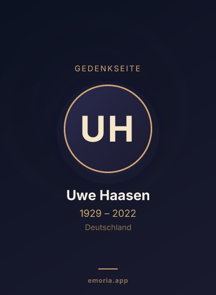 Gedenkportrait von Uwe Haasen