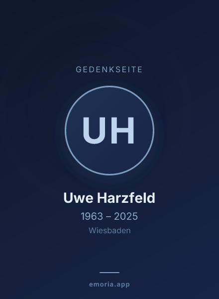 Gedenkportrait von Uwe Harzfeld