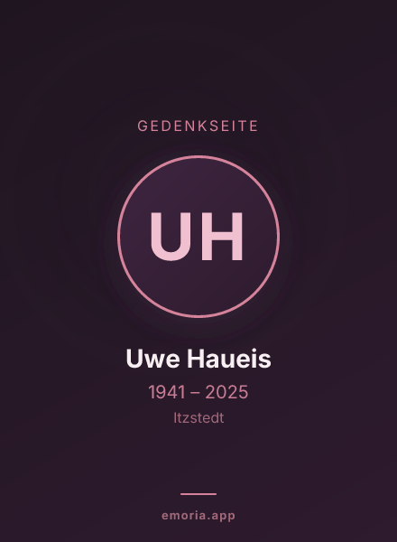 Gedenkportrait von Uwe Haueis