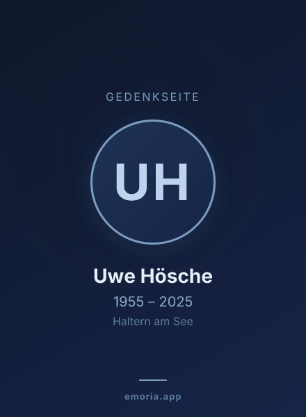 Gedenkportrait von Uwe Hösche
