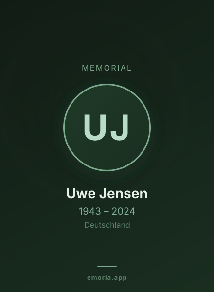 Memorial portrait of Uwe Jensen