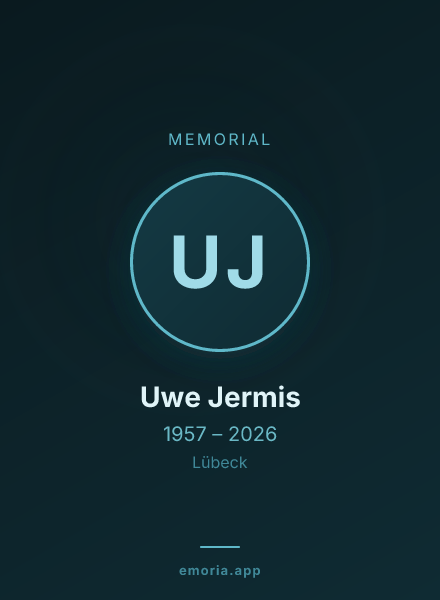 Memorial portrait of Uwe Jermis