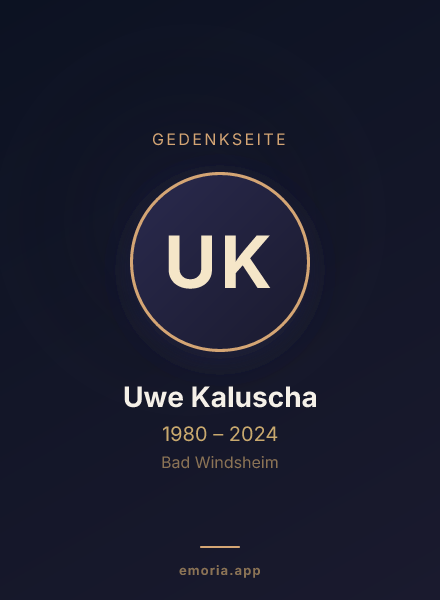 Gedenkportrait von Uwe Kaluscha