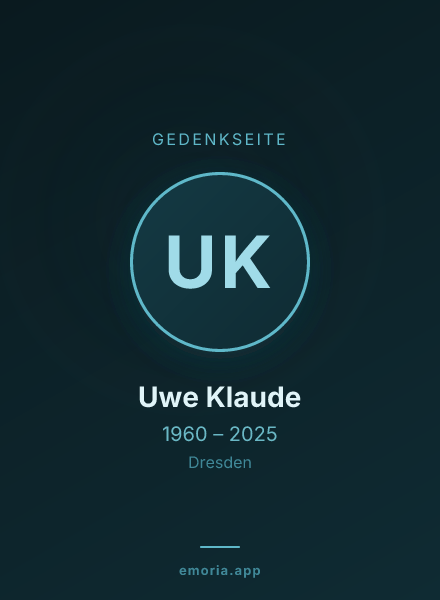 Gedenkportrait von Uwe Klaude