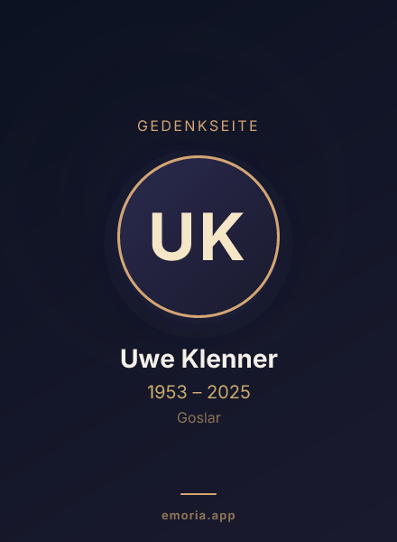 Gedenkportrait von Uwe Klenner