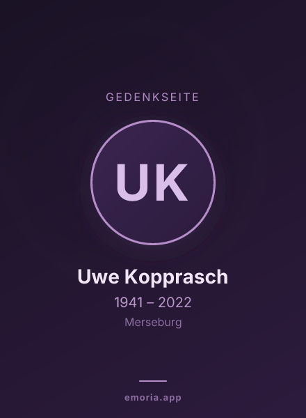 Gedenkportrait von Uwe Kopprasch