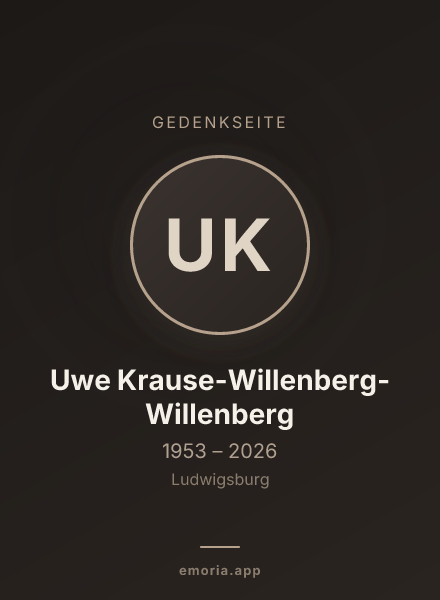 Gedenkportrait von Uwe Krause-Willenberg-Willenberg